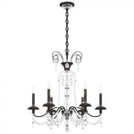 Helenia 6 Light 28" Wide Crystal Chandelier with Clear Heritage Crystal Accents