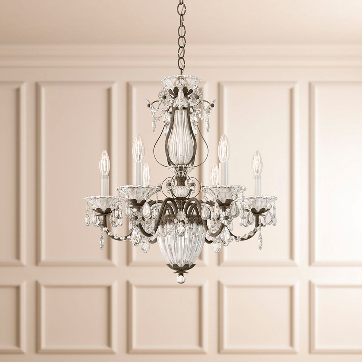 Schonbek Bagatelle 21" Wide Heirloom Bronze Handcut Crystal Chandelier