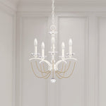 Priscilla 5 Light 18" Wide Crystal Chandelier with Bronze Pearl Beads