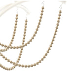 Priscilla 5 Light 18" Wide Crystal Chandelier with Bronze Pearl Beads