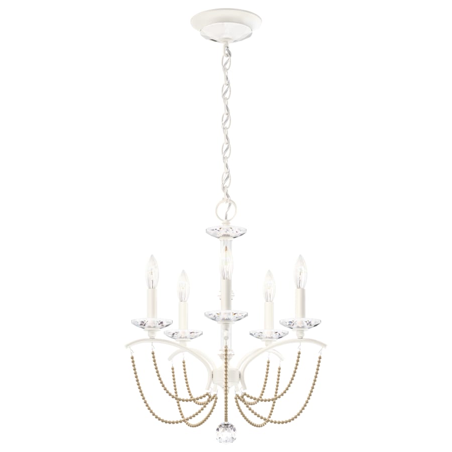 Priscilla 5 Light 18" Wide Crystal Chandelier with Bronze Pearl Beads