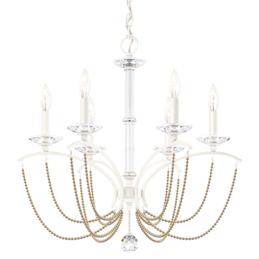 Priscilla 6 Light 24" Wide Crystal Chandelier with Bronze Pearl Beads