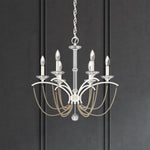 Priscilla 6 Light 24" Wide Crystal Chandelier with Bronze Pearl Beads