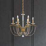 Priscilla 6 Light 24" Wide Crystal Chandelier with Bronze Pearl Beads