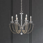 Priscilla 6 Light 24" Wide Crystal Chandelier with Bronze Pearl Beads