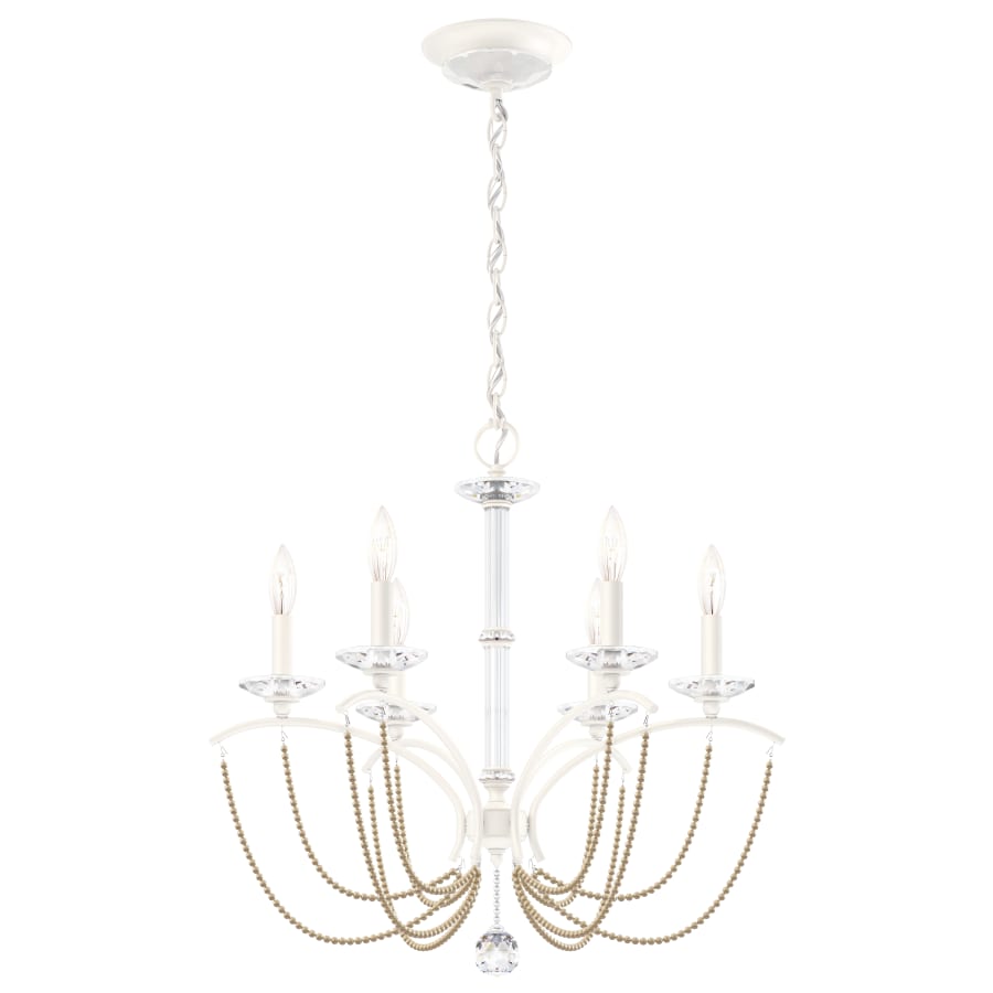 Priscilla 6 Light 24" Wide Crystal Chandelier with Bronze Pearl Beads
