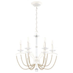 Priscilla 6 Light 24" Wide Crystal Chandelier with Bronze Pearl Beads