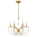 Priscilla 6 Light 24" Wide Crystal Chandelier with Bronze Pearl Beads