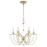 Priscilla 6 Light 24" Wide Crystal Chandelier with Bronze Pearl Beads
