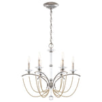 Priscilla 6 Light 24" Wide Crystal Chandelier with Bronze Pearl Beads