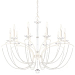 Priscilla 10 Light 36" Wide Crystal Chandelier with White Pearl Beads