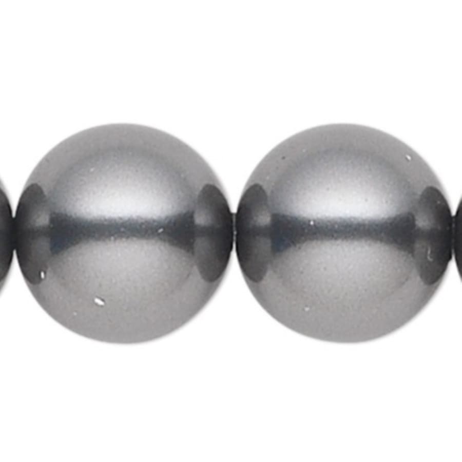 Priscilla 10 Light 36" Wide Crystal Chandelier with Dark Grey Pearl Beads