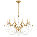 Priscilla 10 Light 36" Wide Crystal Chandelier with White Pearl Beads