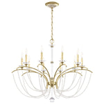 Priscilla 10 Light 36" Wide Crystal Chandelier with White Pearl Beads
