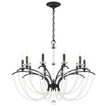 Priscilla 10 Light 36" Wide Crystal Chandelier with White Pearl Beads