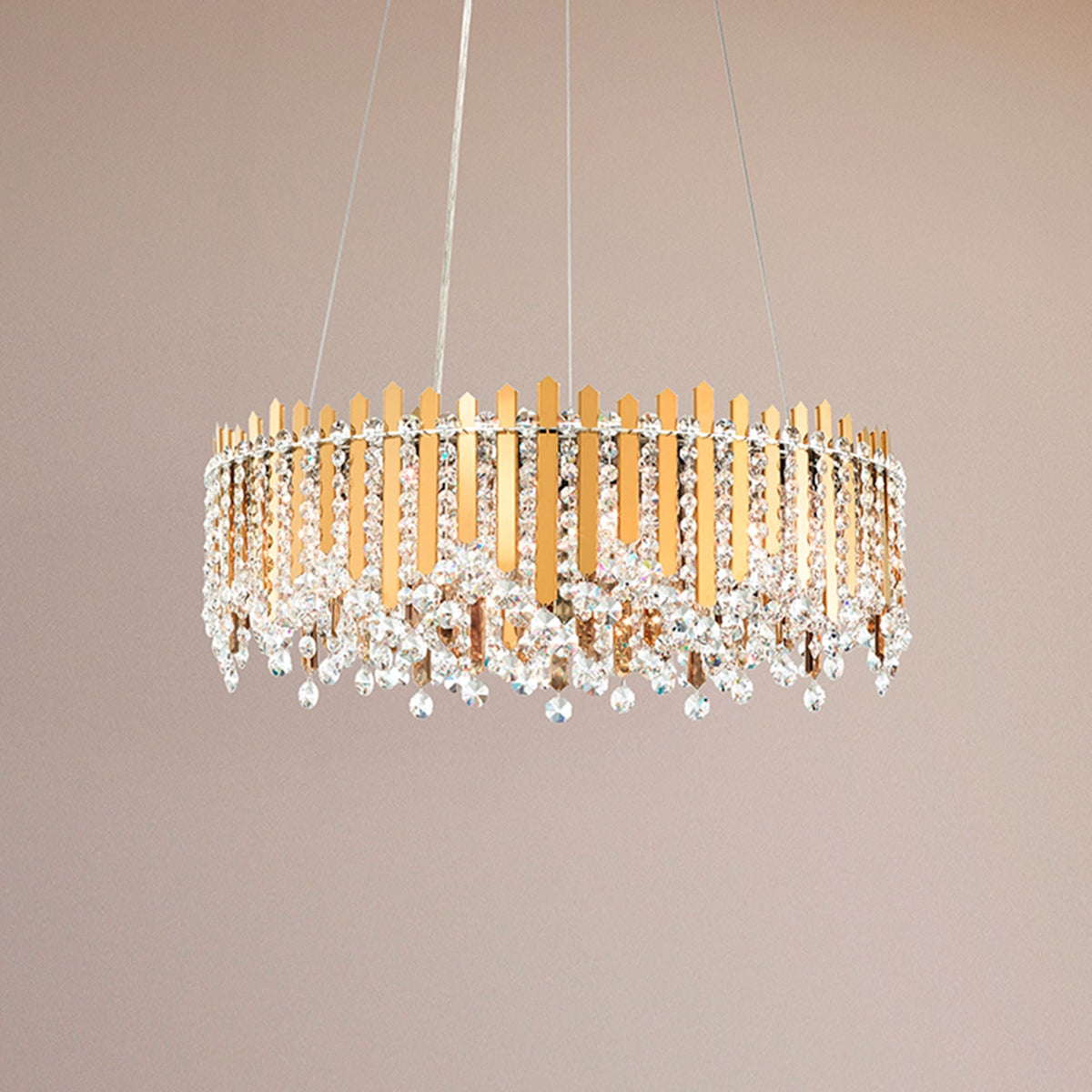 Schonbek Chatter 24" Wide Gold Mirror Crystal Pendant Light