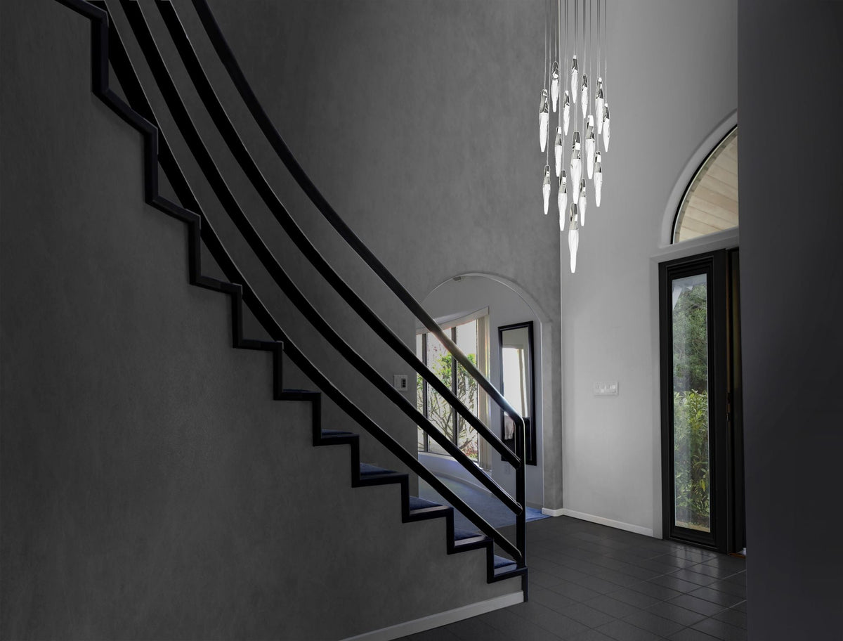 Schonbek Kindjal 23" Wide 15-Light LED Multi-Light Modern Pendant