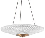 Schonbek Origami 24" Wide Aged Brass Clear Crystal 1-Light Pendant