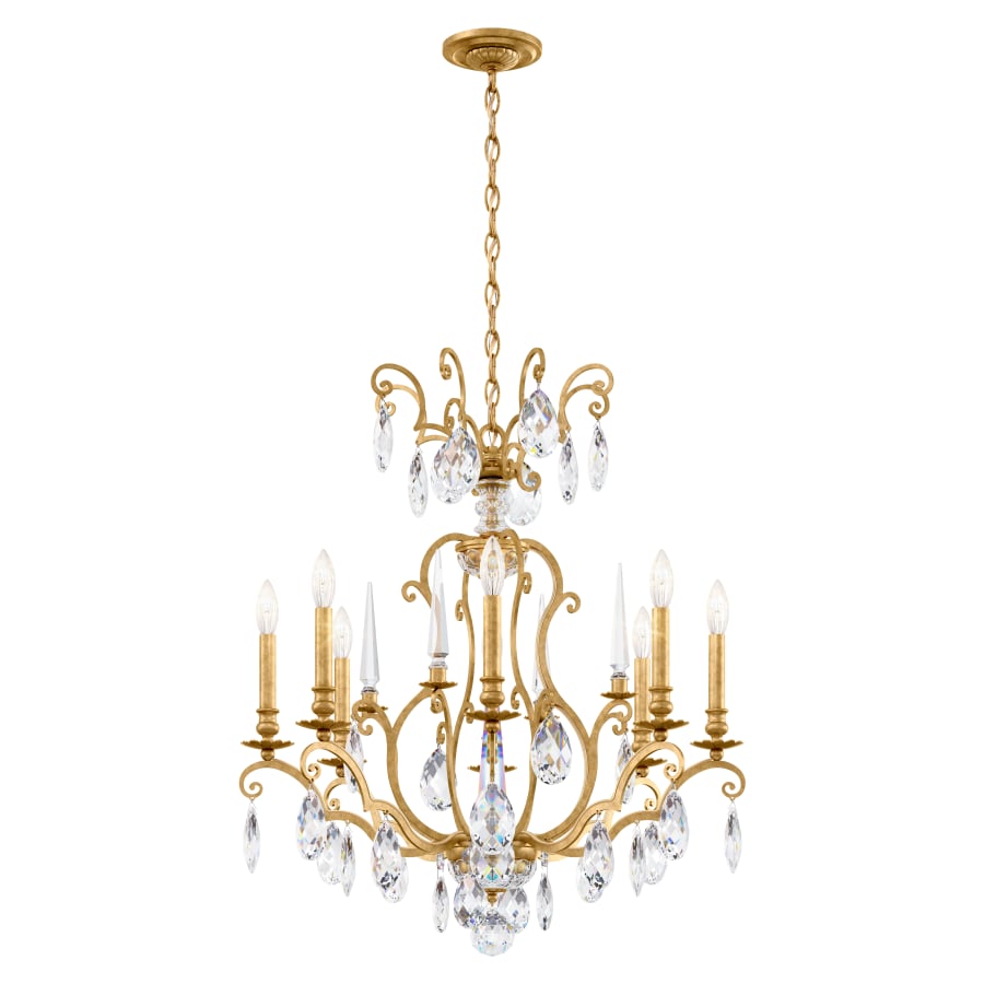 Renaissance Nouveau 8 Light 32" Wide Crystal Chandelier with Clear Heritage Crystal Accents