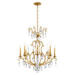Renaissance Nouveau 8 Light 32" Wide Crystal Chandelier with Clear Heritage Crystal Accents