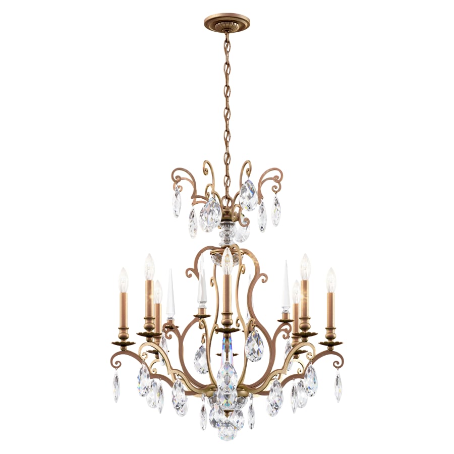 Renaissance Nouveau 8 Light 32" Wide Crystal Chandelier with Clear Heritage Crystal Accents