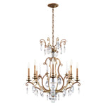 Renaissance Nouveau 8 Light 32" Wide Crystal Chandelier with Clear Heritage Crystal Accents
