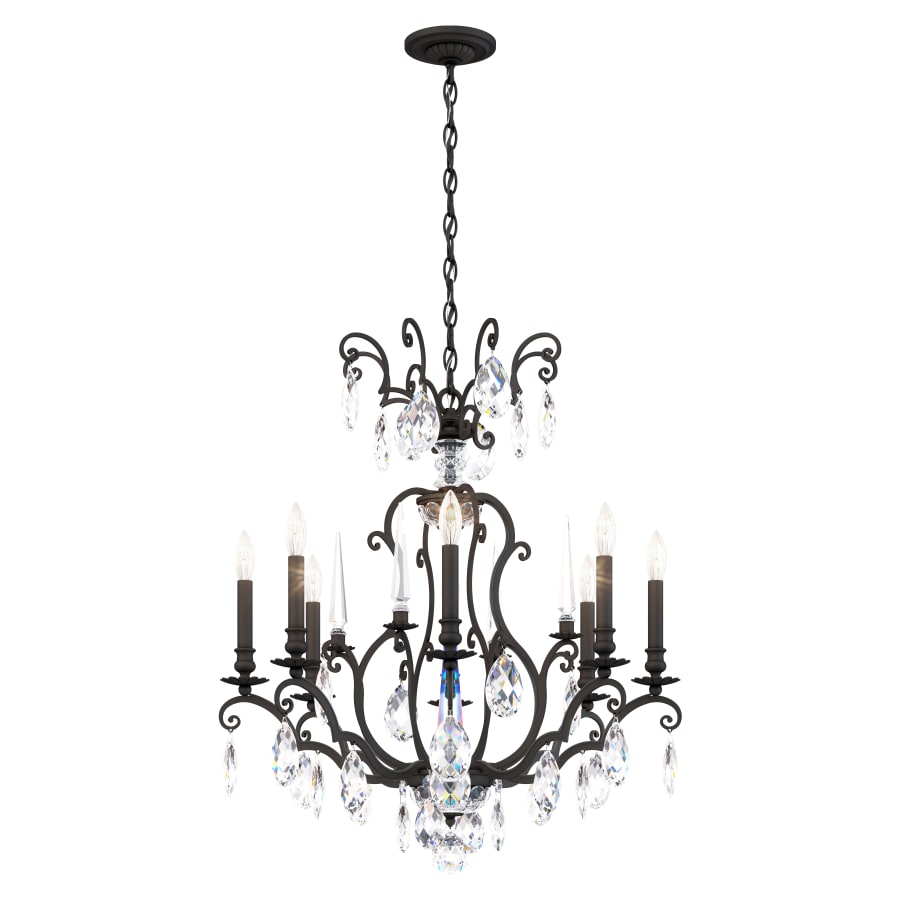 Renaissance Nouveau 8 Light 32" Wide Crystal Chandelier with Clear Heritage Crystal Accents