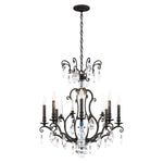 Renaissance Nouveau 8 Light 32" Wide Crystal Chandelier with Clear Heritage Crystal Accents