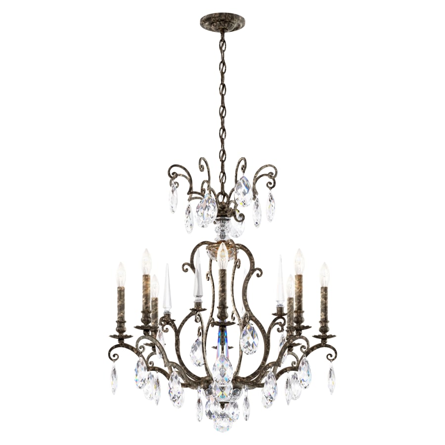 Renaissance Nouveau 8 Light 32" Wide Crystal Chandelier with Clear Heritage Crystal Accents