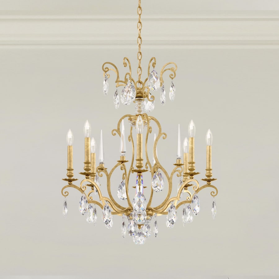 Renaissance Nouveau 8 Light 32" Wide Crystal Chandelier with Clear Heritage Crystal Accents