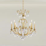 Renaissance Nouveau 8 Light 32" Wide Crystal Chandelier with Clear Heritage Crystal Accents