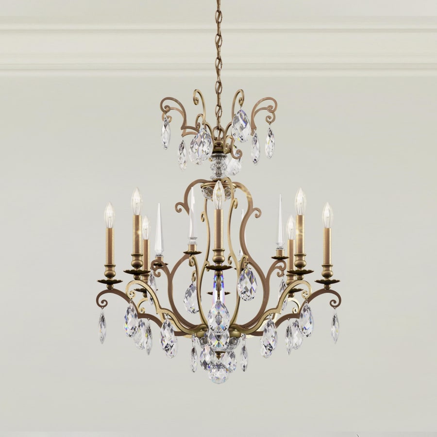 Renaissance Nouveau 8 Light 32" Wide Crystal Chandelier with Clear Heritage Crystal Accents