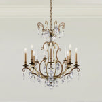 Renaissance Nouveau 8 Light 32" Wide Crystal Chandelier with Clear Heritage Crystal Accents