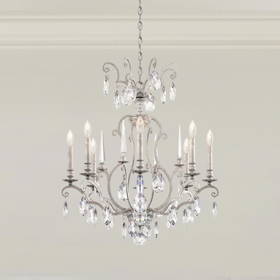 Renaissance Nouveau 8 Light 32" Wide Crystal Chandelier with Clear Heritage Crystal Accents