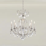 Renaissance Nouveau 8 Light 32" Wide Crystal Chandelier with Clear Heritage Crystal Accents