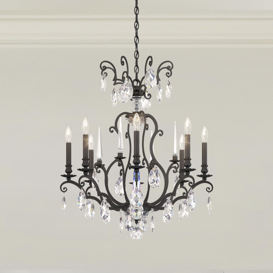 Renaissance Nouveau 8 Light 32" Wide Crystal Chandelier with Clear Heritage Crystal Accents