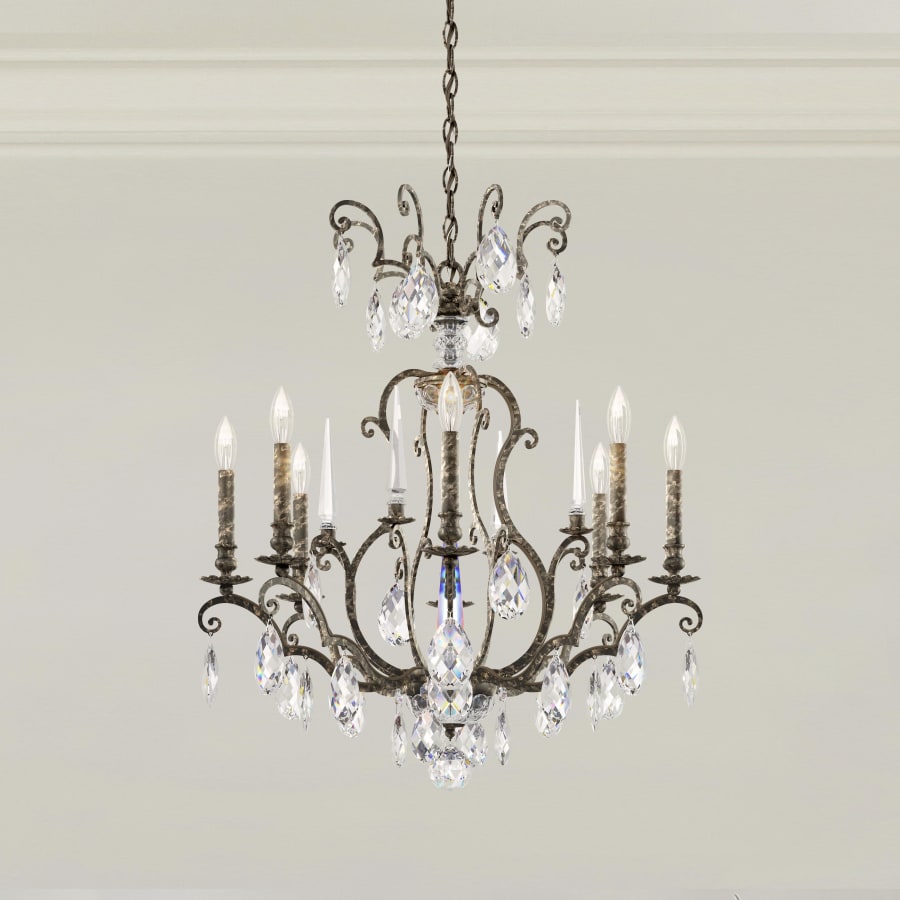 Renaissance Nouveau 8 Light 32" Wide Crystal Chandelier with Clear Heritage Crystal Accents