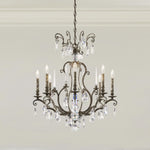 Renaissance Nouveau 8 Light 32" Wide Crystal Chandelier with Clear Heritage Crystal Accents