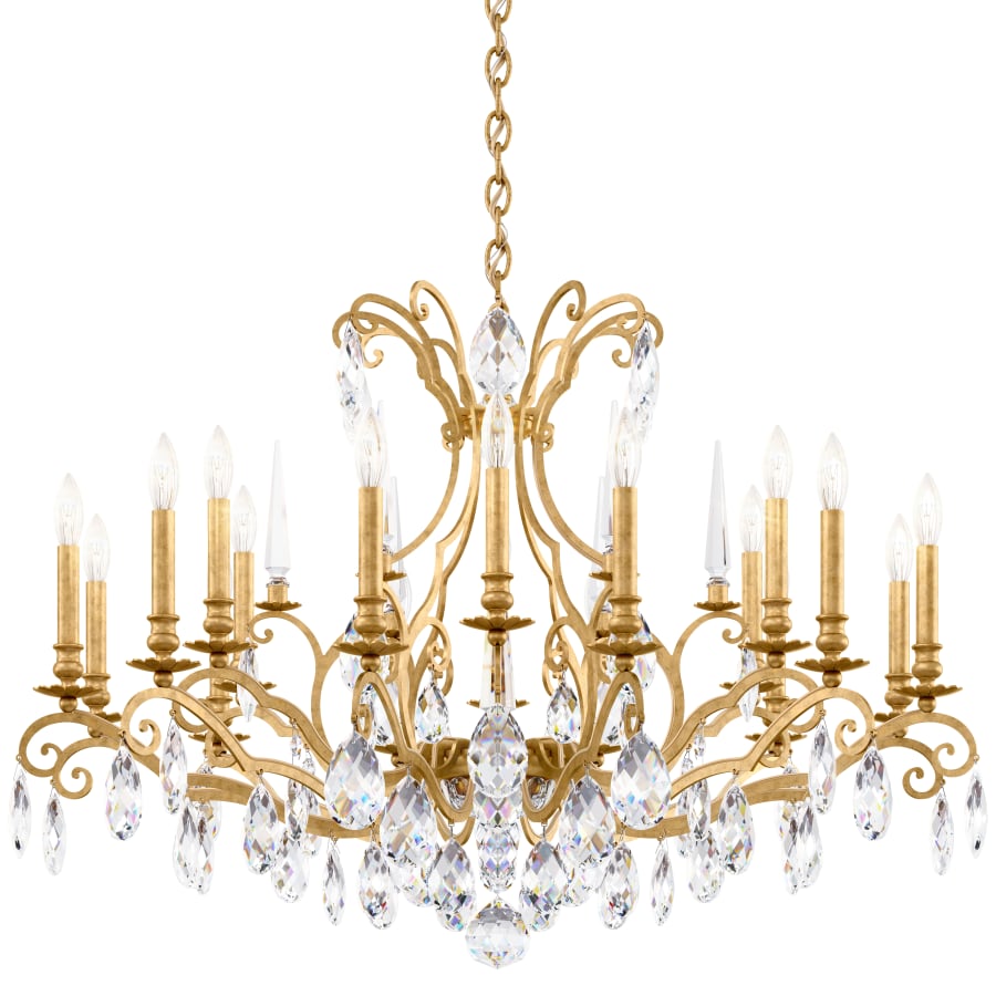 Renaissance Nouveau 18 Light 40" Wide Crystal Chandelier with Clear Heritage Crystal Accents