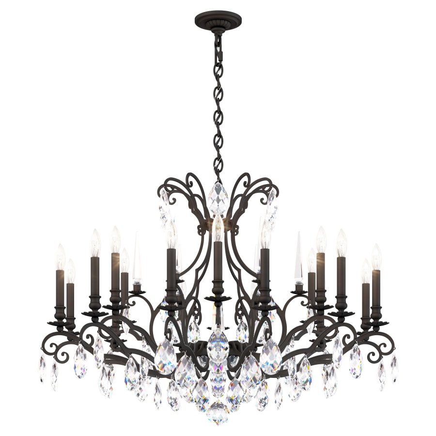 Renaissance Nouveau 18 Light 40" Wide Crystal Chandelier with Clear Heritage Crystal Accents