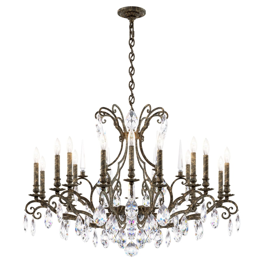 Renaissance Nouveau 18 Light 40" Wide Crystal Chandelier with Clear Heritage Crystal Accents