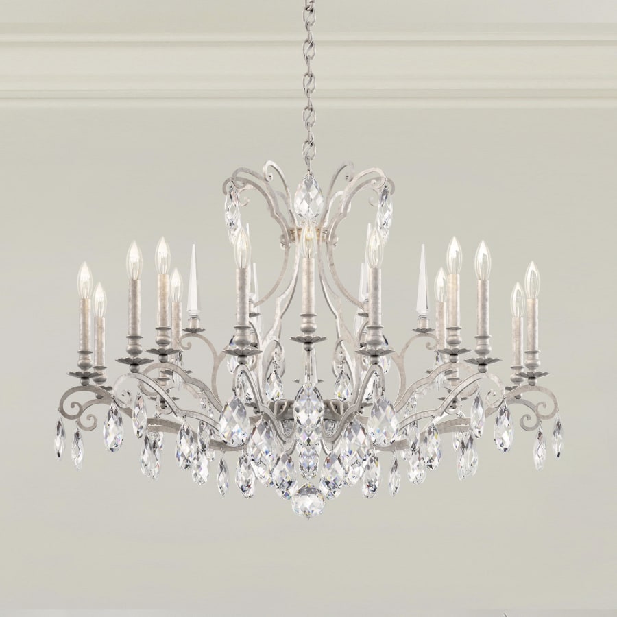 Renaissance Nouveau 18 Light 40" Wide Crystal Chandelier with Clear Heritage Crystal Accents