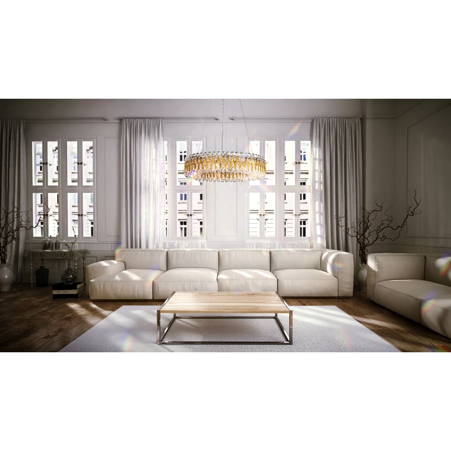 Sarella 12 Light 24" Wide Crystal Pendant with Heritage Crystals