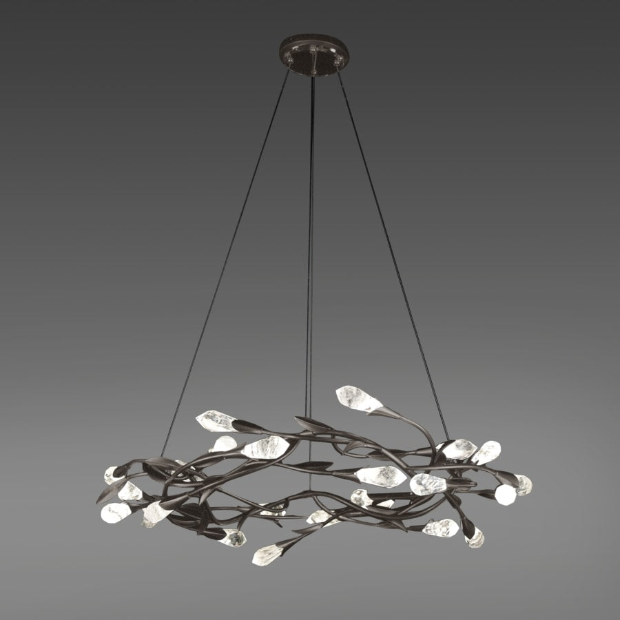 Secret Garden 36" Wide LED Crystal Ring Chandelier