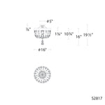 Bali 16" Wide LED Semi-Flush Ceiling Fixture