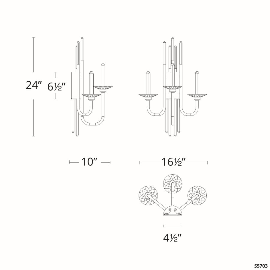 Calliope 3 Light 24" Tall LED Wall Sconce