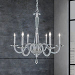 Habsburg 6 Light 30" Wide Taper Candle Style Chandelier