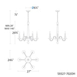 Amadeus 6 Light 27" Wide Crystal Candle Style Chandelier