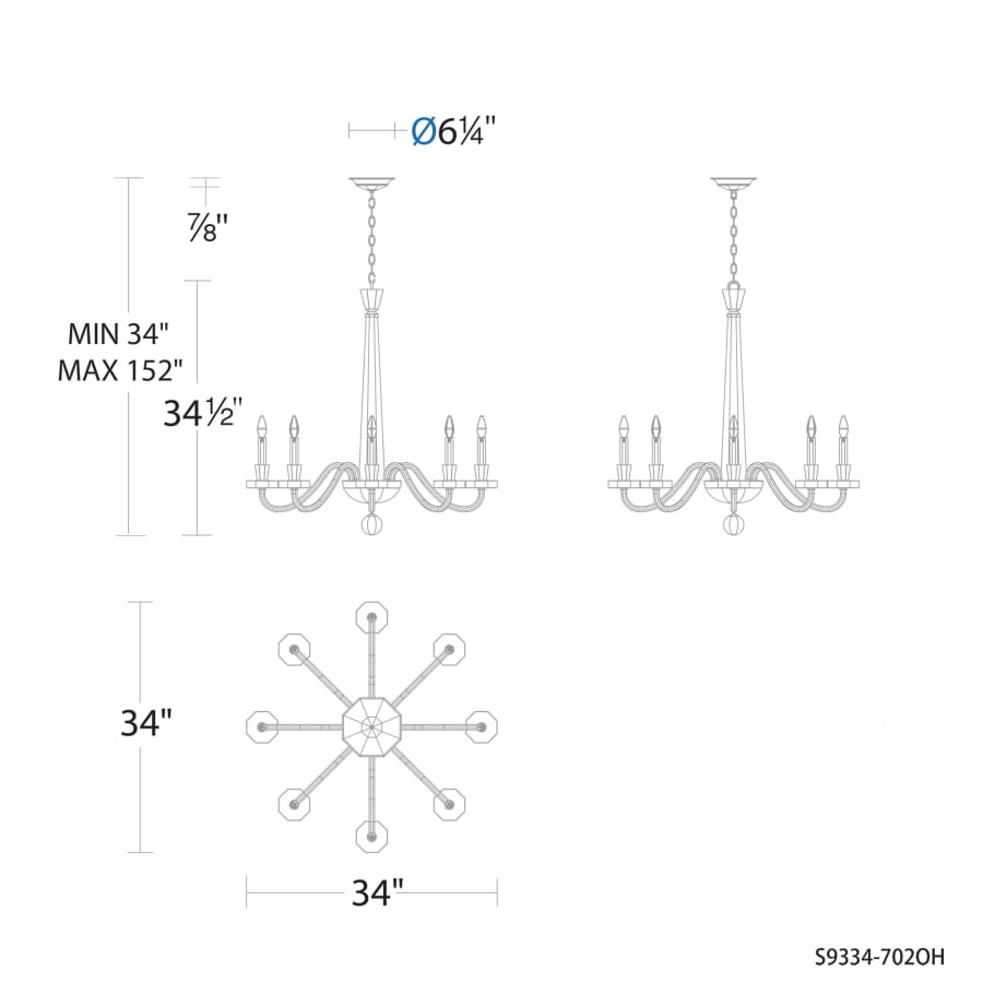 Amadeus 8 Light 34" Wide Crystal Candle Style Chandelier