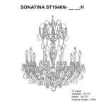 Schonbek Sonatina 25 1/2" Wide Gold Crystal Chandelier